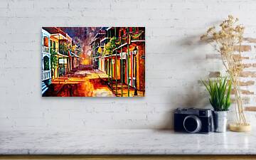 New Orleans Home Decor Twilight in New Orleans Canvas Wall Art Print